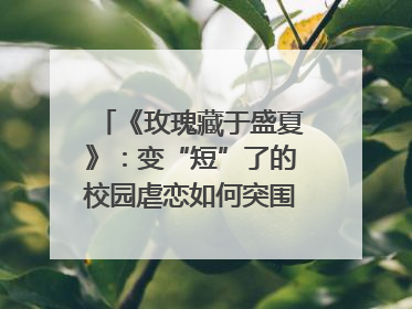 《玫瑰藏于盛夏》：变“短”了的校园虐恋如何突围？｜微剧评