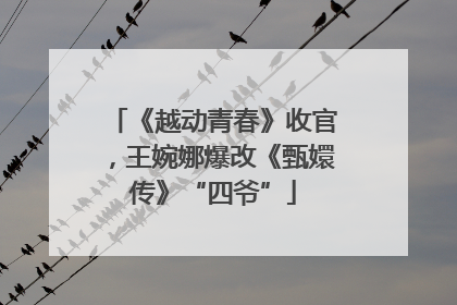 《越动青春》收官，王婉娜爆改《甄嬛传》“四爷”