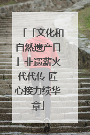 「文化和自然遗产日」非遗薪火代代传 匠心接力续华章