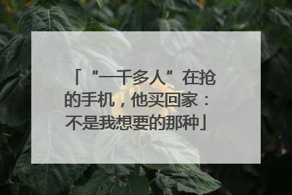 “一千多人”在抢的手机，他买回家：不是我想要的那种