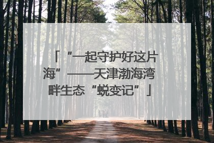“一起守护好这片海”——天津渤海湾畔生态“蜕变记”