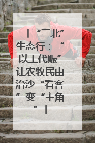 “三北”生态行：“以工代赈”让农牧民由治沙“看客”变“主角”