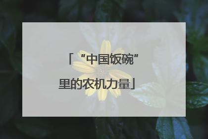 “中国饭碗”里的农机力量