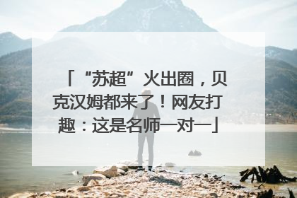 “苏超”火出圈，贝克汉姆都来了！网友打趣：这是名师一对一