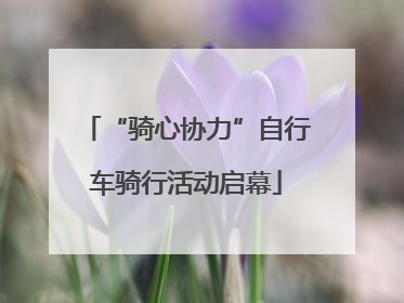 “骑心协力”自行车骑行活动启幕