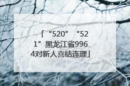 “520”“521”黑龙江省9964对新人喜结连理