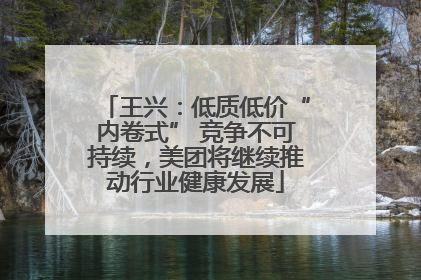 王兴：低质低价“内卷式” 竞争不可持续，美团将继续推动行业健康发展