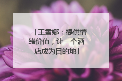 王雪娜：提供情绪价值，让一个酒店成为目的地
