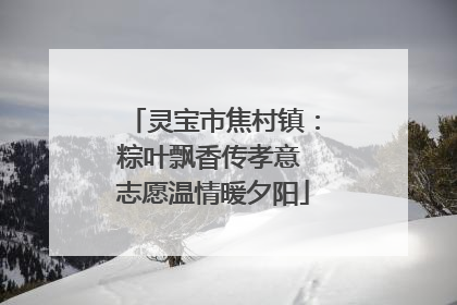 灵宝市焦村镇：粽叶飘香传孝意 志愿温情暖夕阳