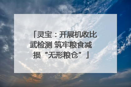 灵宝：开展机收比武检测 筑牢粮食减损“无形粮仓”