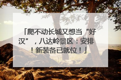 爬不动长城又想当“好汉”，八达岭景区：安排！新装备已就位！