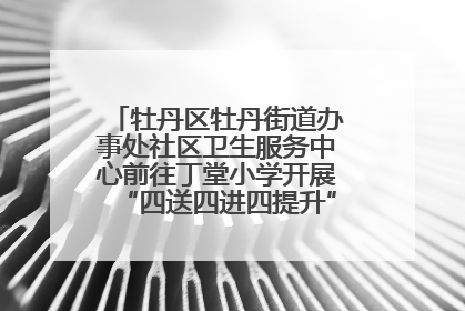 牡丹区牡丹街道办事处社区卫生服务中心前往丁堂小学开展“四送四进四提升”及无烟日宣传活动