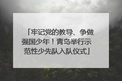 牢记党的教导、争做强国少年！青岛举行示范性少先队入队仪式