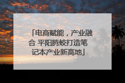 电商赋能，产业融合 平阳腾蛟打造笔记本产业新高地