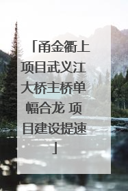 甬金衢上项目武义江大桥主桥单幅合龙 项目建设提速