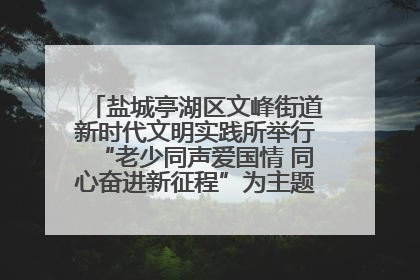 盐城亭湖区文峰街道新时代文明实践所举行“老少同声爱国情 同心奋进新征程”为主题的红色文化活动