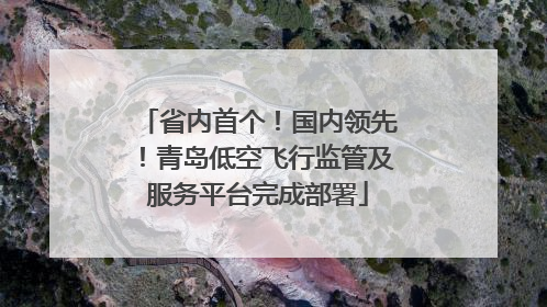省内首个！国内领先！青岛低空飞行监管及服务平台完成部署