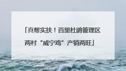 真帮实扶！百里杜鹃管理区两村“威宁鸡”产销两旺