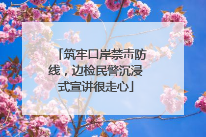 筑牢口岸禁毒防线，边检民警沉浸式宣讲很走心