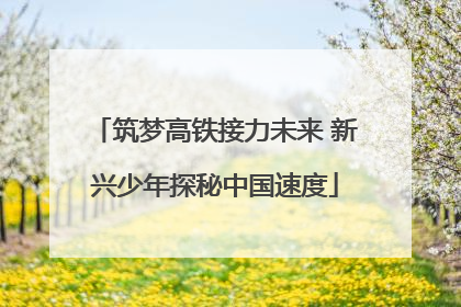 筑梦高铁接力未来 新兴少年探秘中国速度