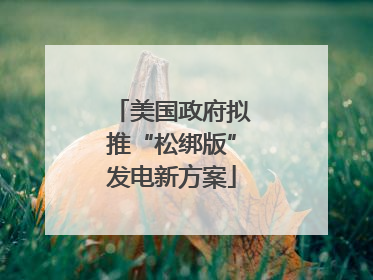 美国政府拟推“松绑版”发电新方案