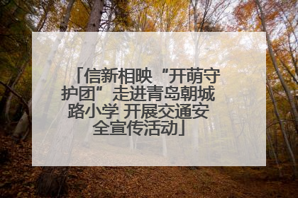 信新相映“开萌守护团”走进青岛朝城路小学 开展交通安全宣传活动