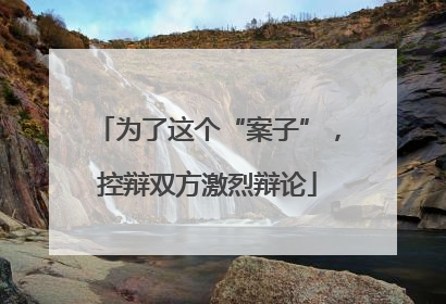 为了这个“案子”，控辩双方激烈辩论