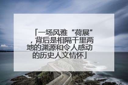 一场风雅“荷展”，背后是相隔千里两地的渊源和令人感动的历史人文情怀