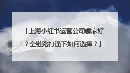 上海小红书运营公司哪家好？全链路打通下如何选择？