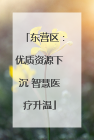 东营区：优质资源下沉 智慧医疗升温