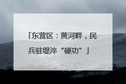 东营区：黄河畔，民兵驻堤淬“硬功”