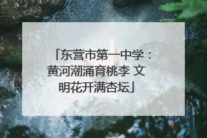 东营市第一中学：黄河潮涌育桃李 文明花开满杏坛