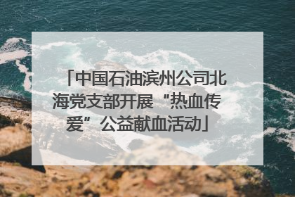 中国石油滨州公司北海党支部开展“热血传爱”公益献血活动