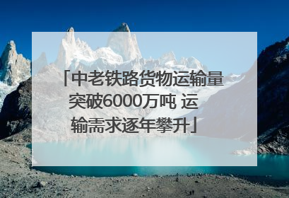 中老铁路货物运输量突破6000万吨 运输需求逐年攀升
