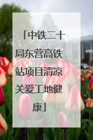 中铁二十局东营高铁站项目清凉关爱工地健康