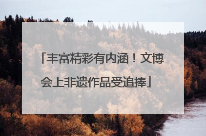 丰富精彩有内涵！文博会上非遗作品受追捧