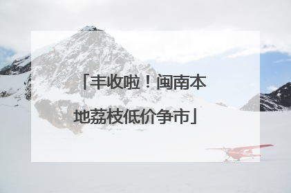 丰收啦！闽南本地荔枝低价争市