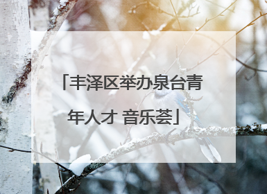 丰泽区举办泉台青年人才 音乐荟