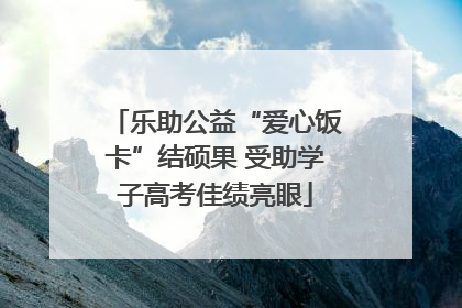 乐助公益“爱心饭卡”结硕果 受助学子高考佳绩亮眼