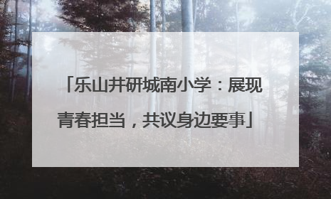 乐山井研城南小学：展现青春担当，共议身边要事