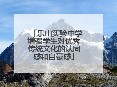 乐山实验中学增强学生对优秀传统文化的认同感和自豪感