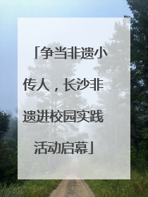 争当非遗小传人，长沙非遗进校园实践活动启幕