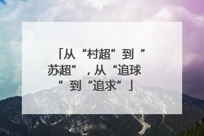 从“村超”到“苏超”，从“追球”到“追求”