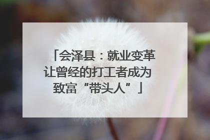 会泽县：就业变革让曾经的打工者成为致富“带头人”