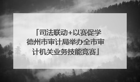 司法联动+以赛促学 德州市审计局举办全市审计机关业务技能竞赛