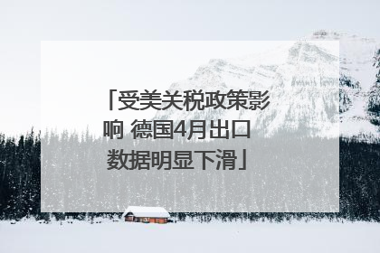 受美关税政策影响 德国4月出口数据明显下滑