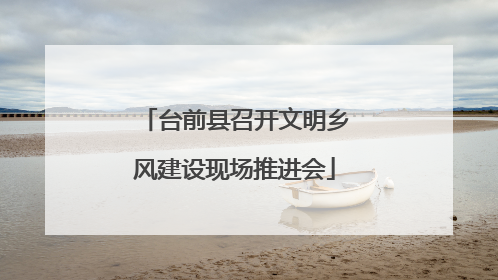 台前县召开文明乡风建设现场推进会