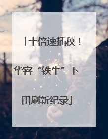 十倍速插秧！华容“铁牛”下田刷新纪录