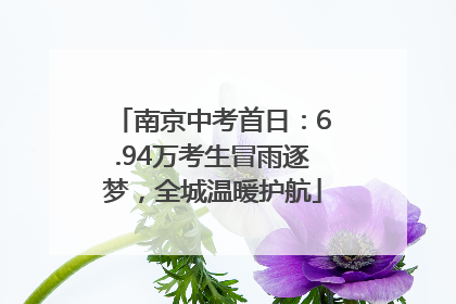 南京中考首日：6.94万考生冒雨逐梦，全城温暖护航