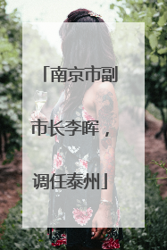 南京市副市长李晖，调任泰州